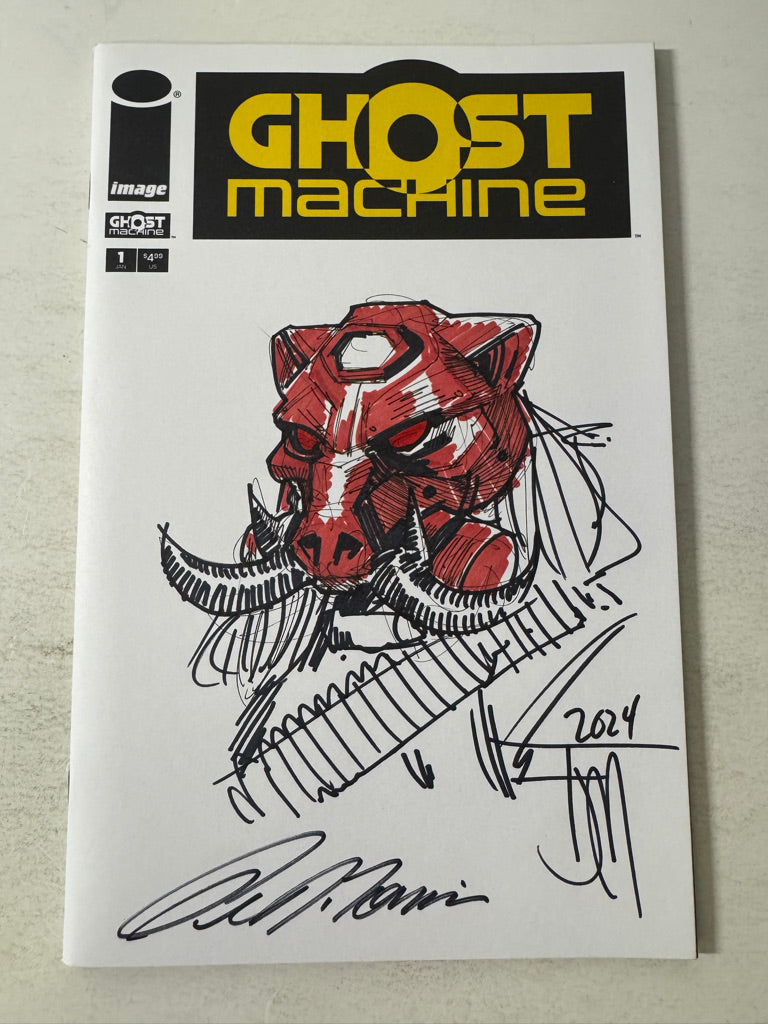GHOST MACHINE #1 NM Blank Variant SKETCH & SIGNED by Francis Manapul & Peter J Tomasi 1ST APPEARANCE (Copy)