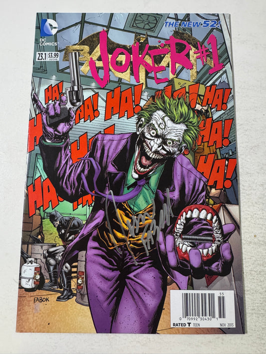 BATMAN #23.1 Vol 2 / Joker #1  NEWSSTAND SIGNED by Jason Fabok