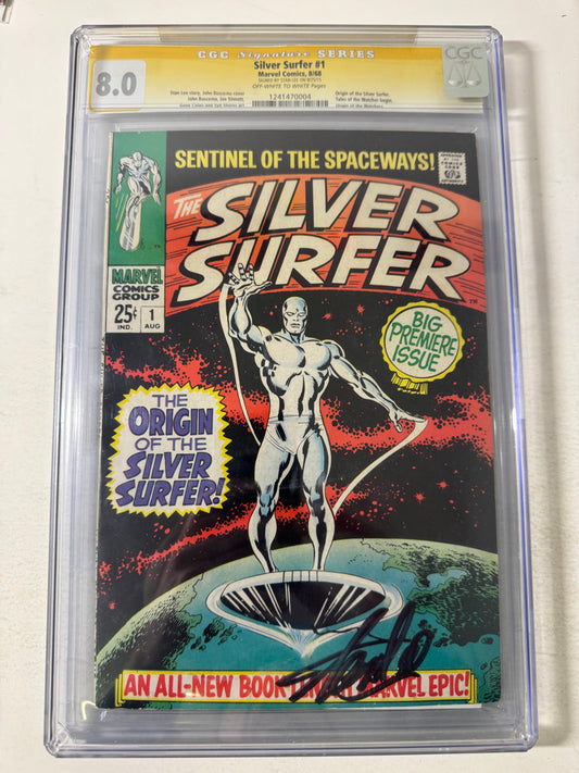 SILVER SURFER #1 CGC SS 8.0 SIGNED by Stan Lee