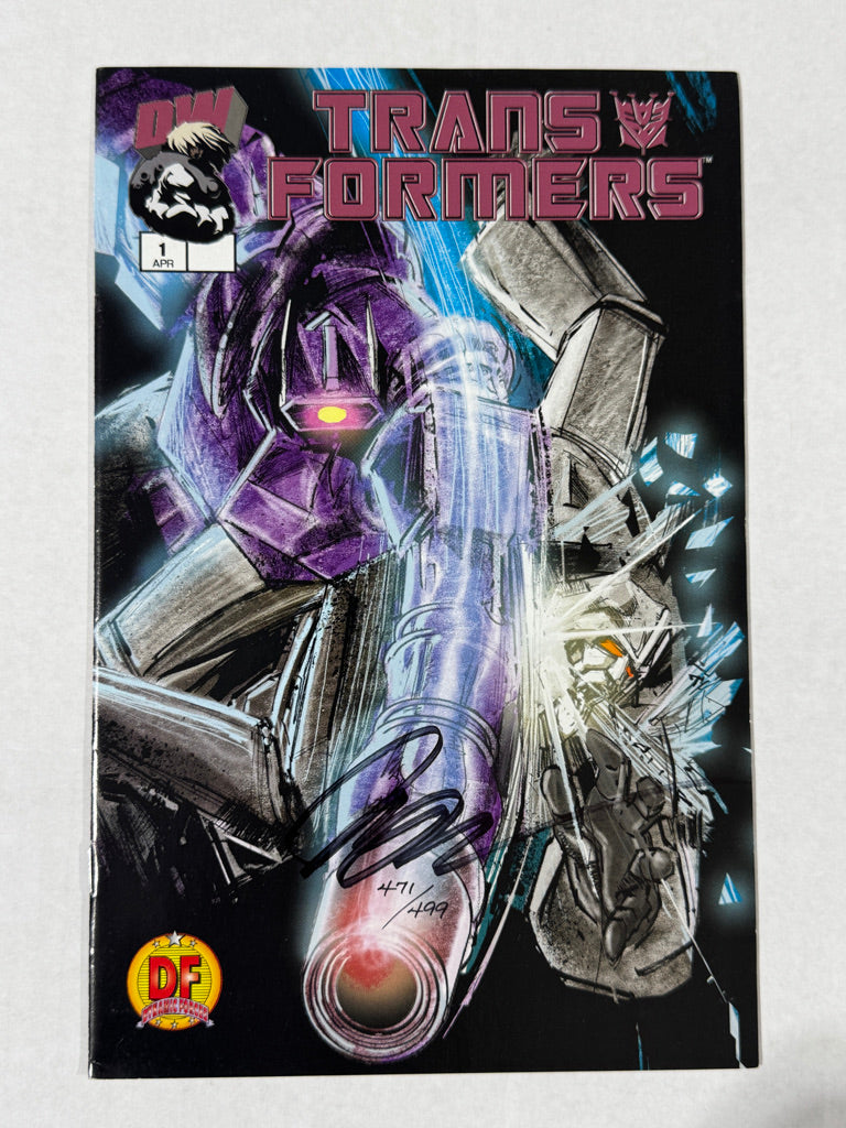 TRANSFORMERS #1  Vol 2 VF+ Bill Sienkiewicz Variant SIGNED by Pat Lee LTD to 499