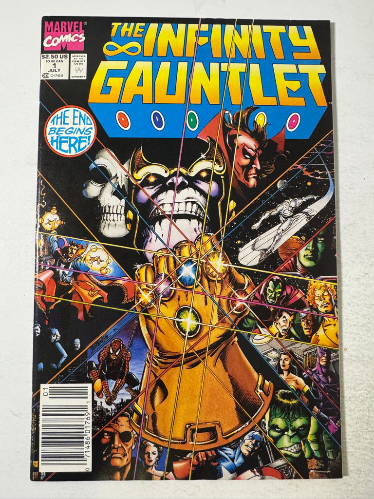 INFINITY GAUNTLET #1 FN/VF George Perez Cover NEWSSTAND