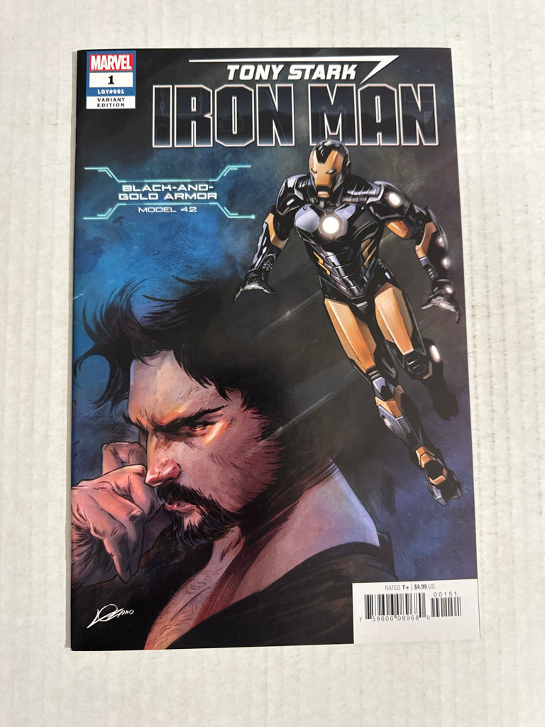 TONY STARK IRON MAN #1 VF/NM Alexander Lozano Black -and-Gold Armor Variant