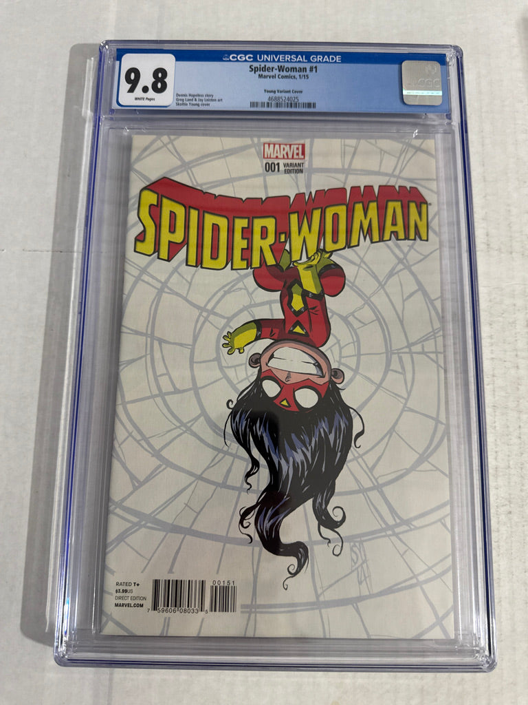 SPIDER-WOMAN #1 9.8 CGC Skottie Young Variant
