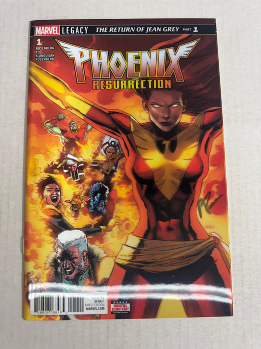 PHOENIX RESURRECTION #1 NM Leinil Yu Lenticular Cover SIGNED by Matthew Rosenberg