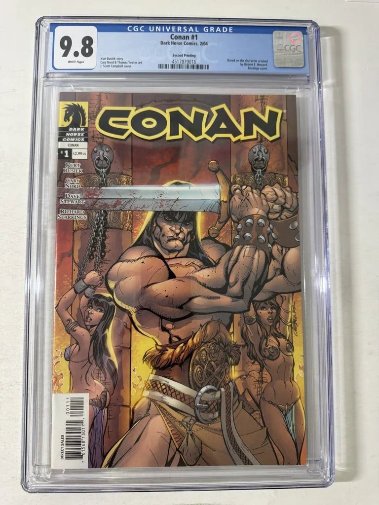 CONAN #1CGC 9.8 J Scott Campbell 2nd Print Variant