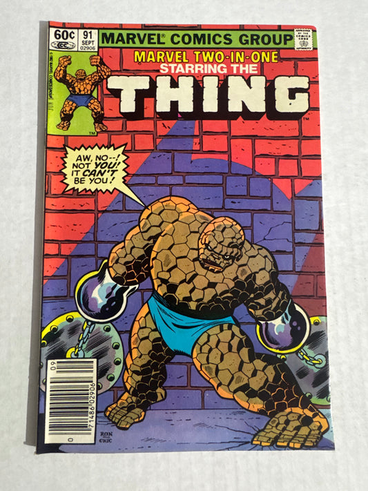 MARVEL TWO-IN-ONE #91 VF- NEWSSTAND