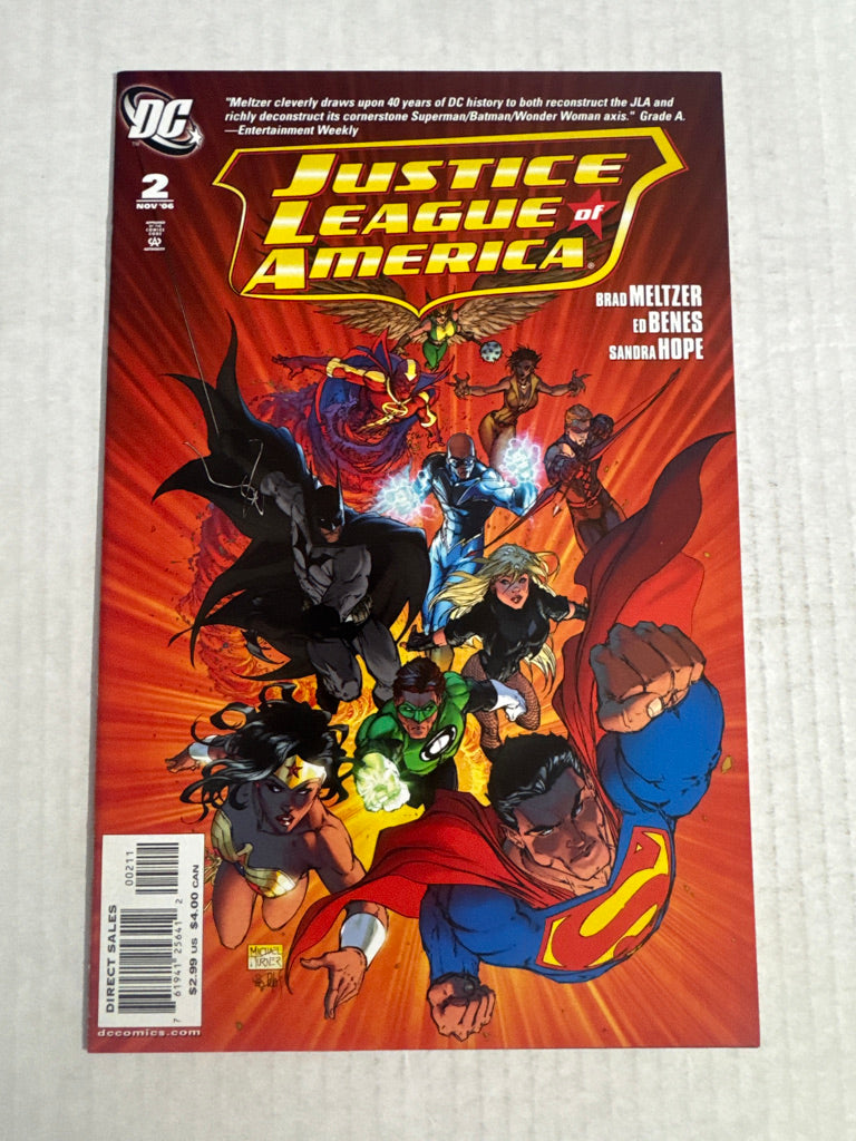 JUSTICE LEAGUE OF AMERICA #2 Vol 2 Michael Turner Cover