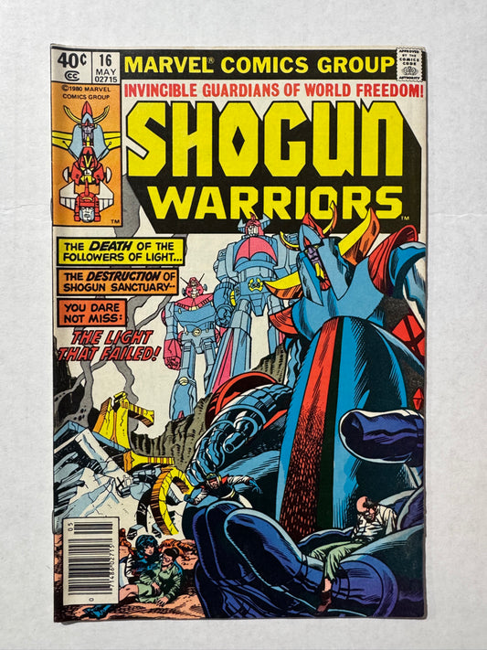 SHOGUN WARRIORS #16 VF- NEWSSTAND