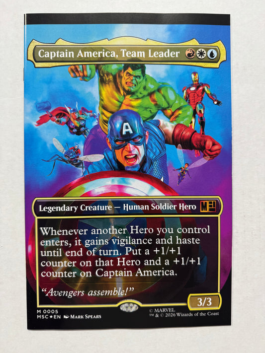 CAPTAIN AMERICA #12 NM Mark Spears Magic The Gathering Variant