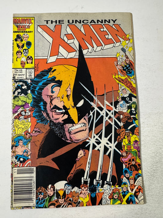 UNCANNY X-MEN #211 VG/FN NEWSSTAND 1ST APPEARANCE