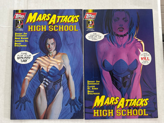 MARS ATTACKS HIGH SCHOOL #1-2 NM SET