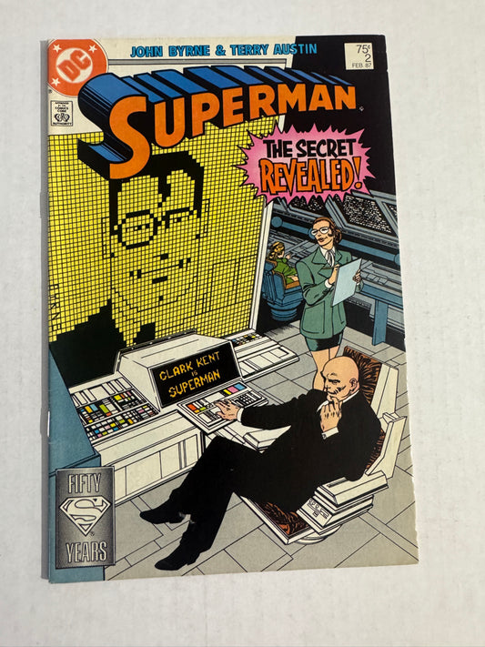 SUPERMAN #2 Vol 2 VF John Byrne Cover Fifty Years Variant