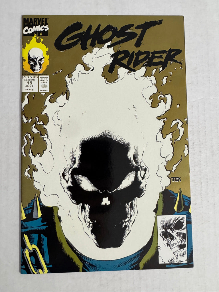 GHOST RIDER #15 Vol 2 NM- 2nd Print Gold Glow In The Dark Variant