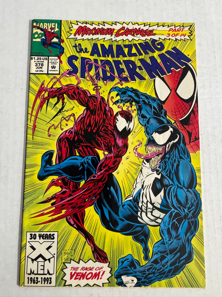 AMAZING SPIDER-MAN #378 FN-  Mark Bagley Cover