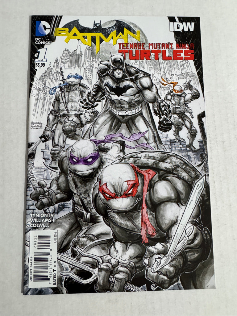 BATMAN TEENAGE MUTANT NINJA TURTLES #1 NM 2nd Print Variant