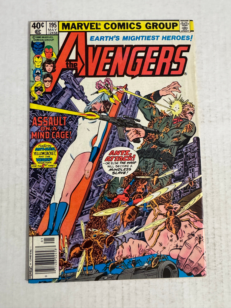 AVENGERS #195 VF- George Perez Cover NEWSSTAND 1ST APPEARANCE