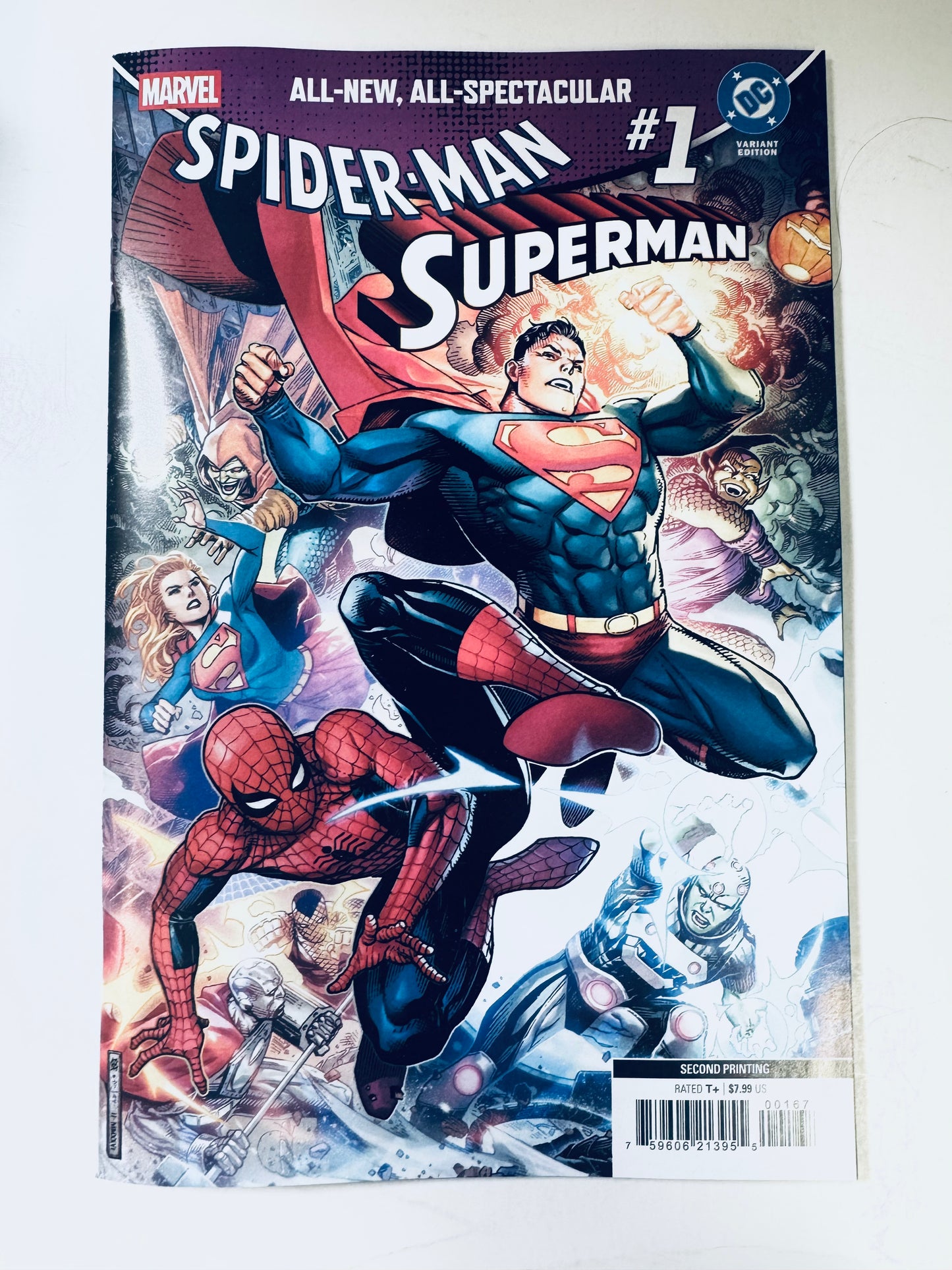 MARVEL / DC: SPIDER-MAN / SUPERMAN #1 NM 2nd Print Jim Cheung