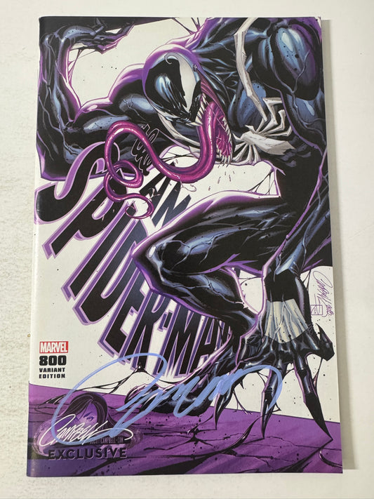 AMAZING SPDIER-MAN #600 NM-  J Scott Campbell Venom Variant SIGNED