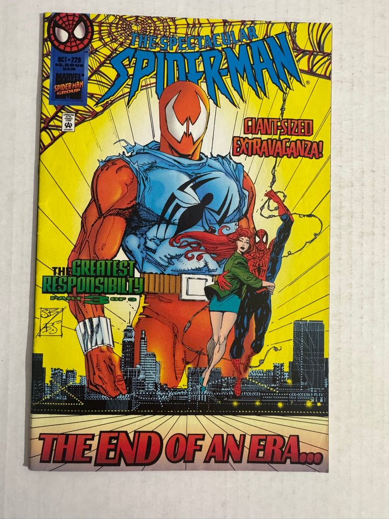 SPECTACULAR SPIDER-MAN #229 VF- Bill Sienkiewicz Cover NEWSSTAND