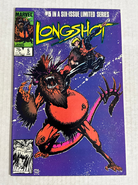 LONGSHOT #5 VF/NM Arthur Adams Cover