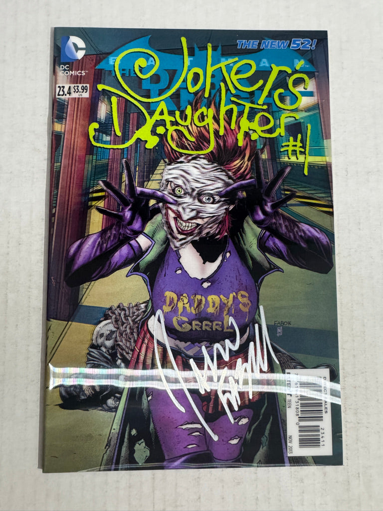 BATMAN THE DARK KNIGHT #23.4 JOKER'S DAUGHTER #1 Vol 2 NM Lenticular Cover SIGNED by Jason Fabok