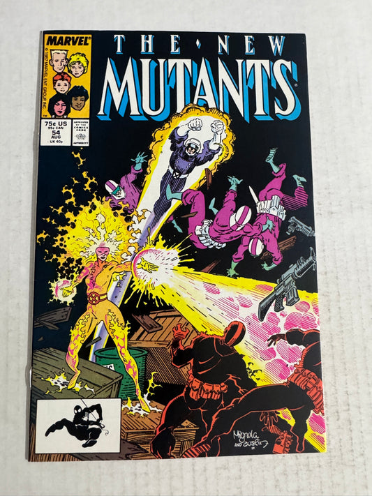 NEW MUTANTS #54 VF+ Mike Mignola Cover