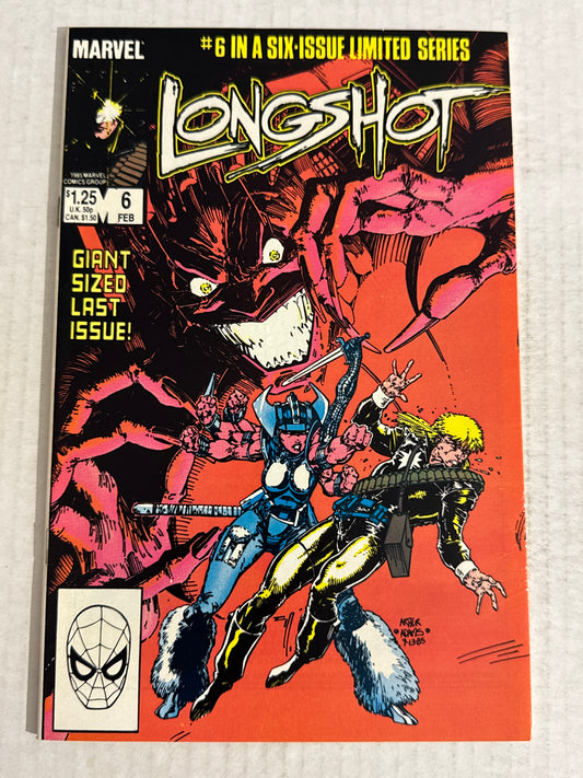 LONGSHOT #6 VF+ Arthur Adams Cover