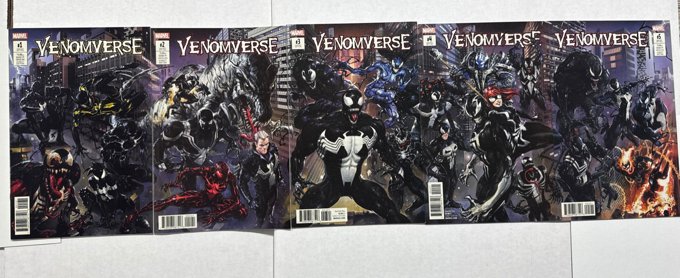 VENOMVERSE #1-5  Clayton Crain Connecting Variant SET