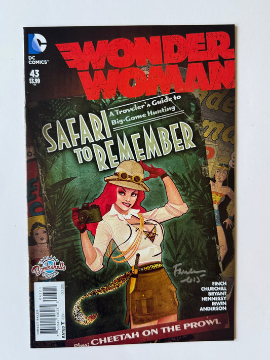 WONDER WOMAN #43 Vol 4 NM Bombshells Variant SIGNED by David Finch