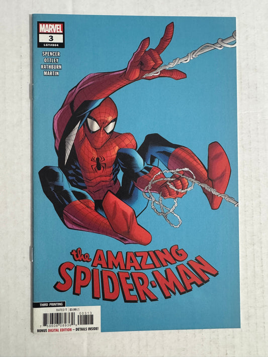 AMAZING SPIDER-MAN #3 Vol 5 NM- 3rd Print Ryan Ottley Variant