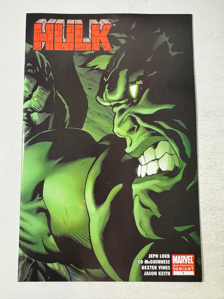 HULK #1 NM 2nd Print Ed McGUinness Wrap Variant