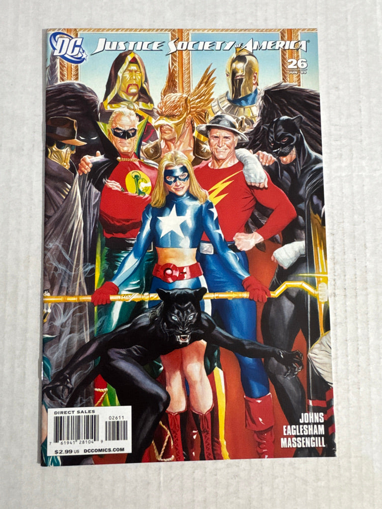 JUSTICE SOCIETY OF AMERICA #26 Vol 3 NM Alex Ross Connecting B Variant