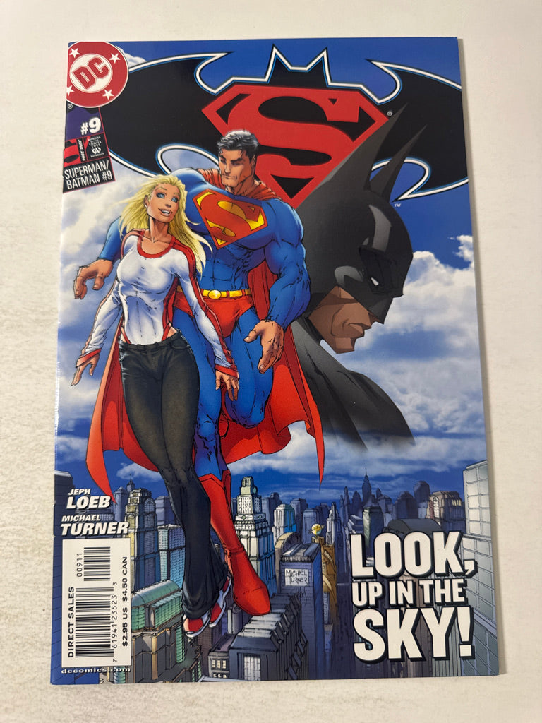 SUPERMAN BATMAN #9 NM- Michael Turner Cover