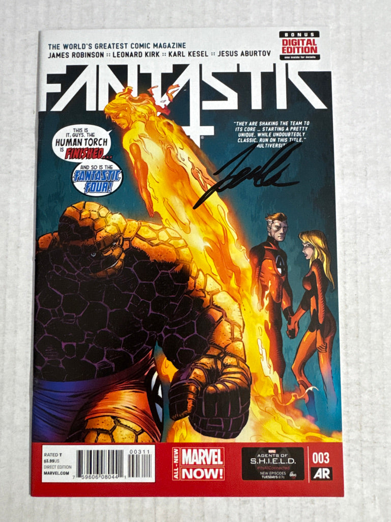 FANTASTIC FOUR #3 Vol 5 VF/NM SIGNED by Leonard Kirk