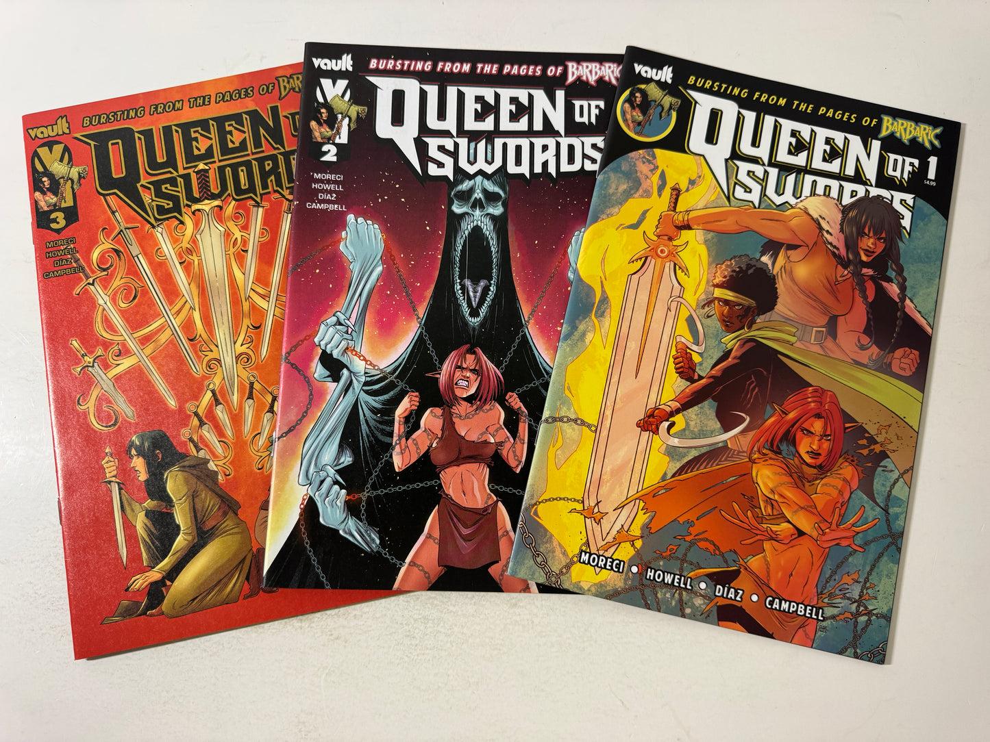 QUEEN OF SWORDS #1-3 NM SET ( Barbaric Spin-Off )