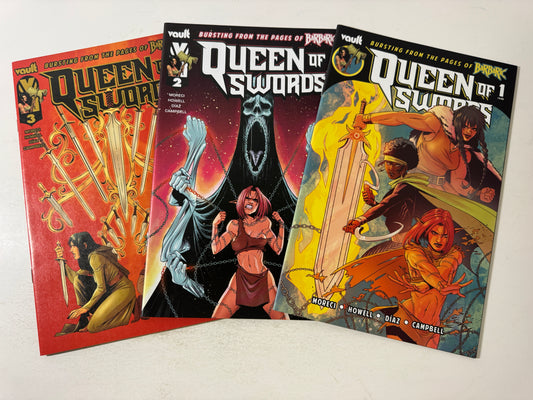 QUEEN OF SWORDS #1-3 NM SET ( Barbaric Spin-Off )