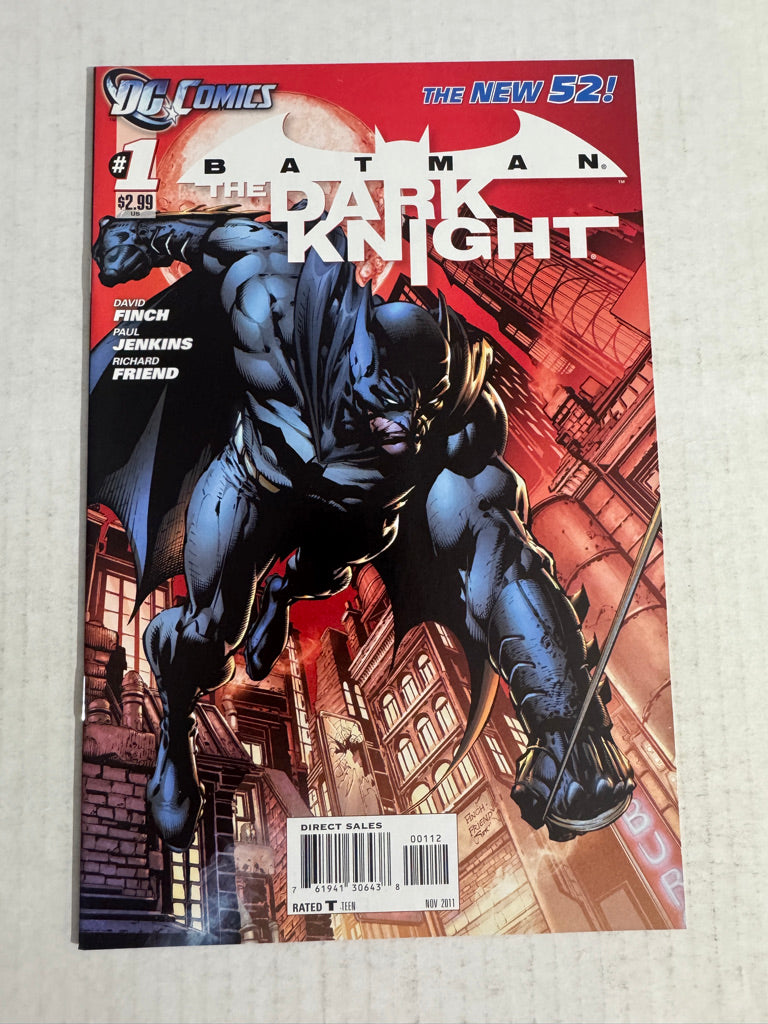 BATMAN THE DARK KNIGHT #1 Vol 2 NM- 2nd Print David Finch Variant