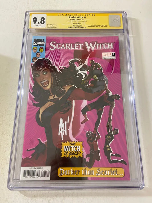 SCARLET WITCH #1 9.8 CGC SS Adam Hughes Variant SIGNED