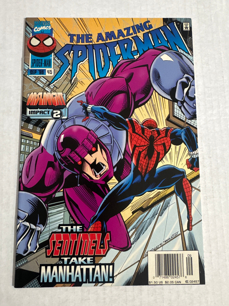 AMAZING SPIDER-MAN #415 NM- Mark Bagley Cover NEWSSTAND