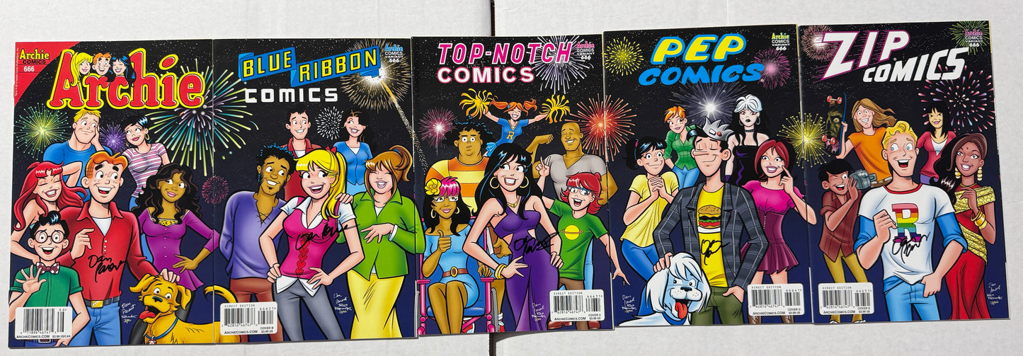 ARCHIE #666 Dan Parent Connecting Variant SET SIGNED