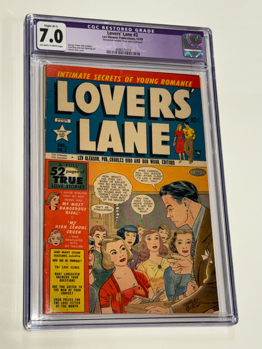 LOVERS' LANE #2 CGC 7.0 Restored