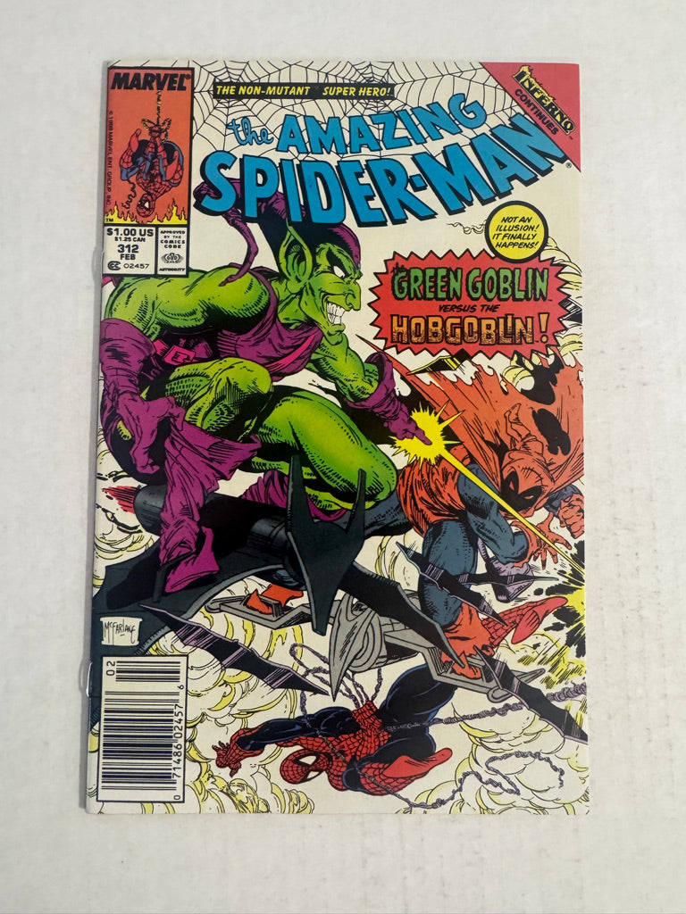 AMAZING SPIDER-MAN #312 NM- Todd McFarlane Cover NEWSSTAND