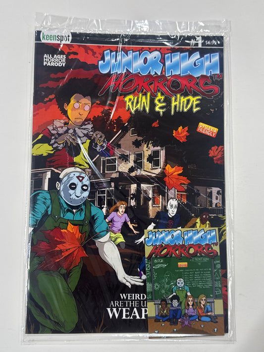 JUNIOR HIGH HORRORS Run and Hide #1 NM Sealed With Card