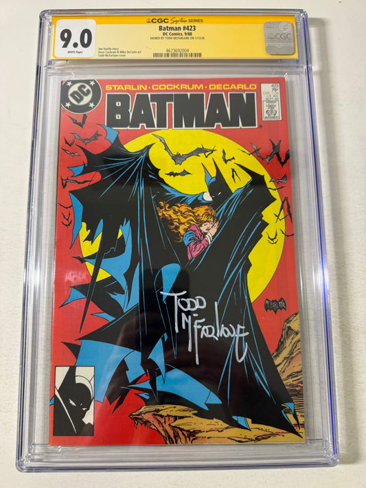 BATMAN #423 9.0 CGC SS SIGNED by Todd McFarlane