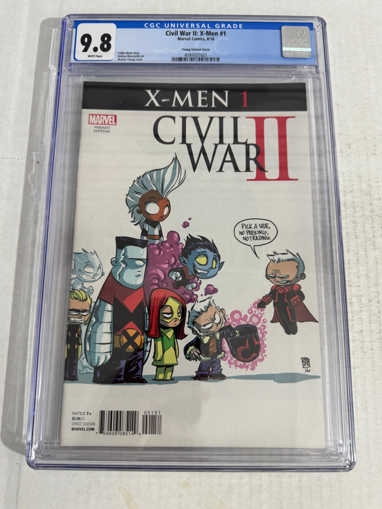 CIVIL WAR II: X-MEN #1 9.8 CGC Skottie Young Variant