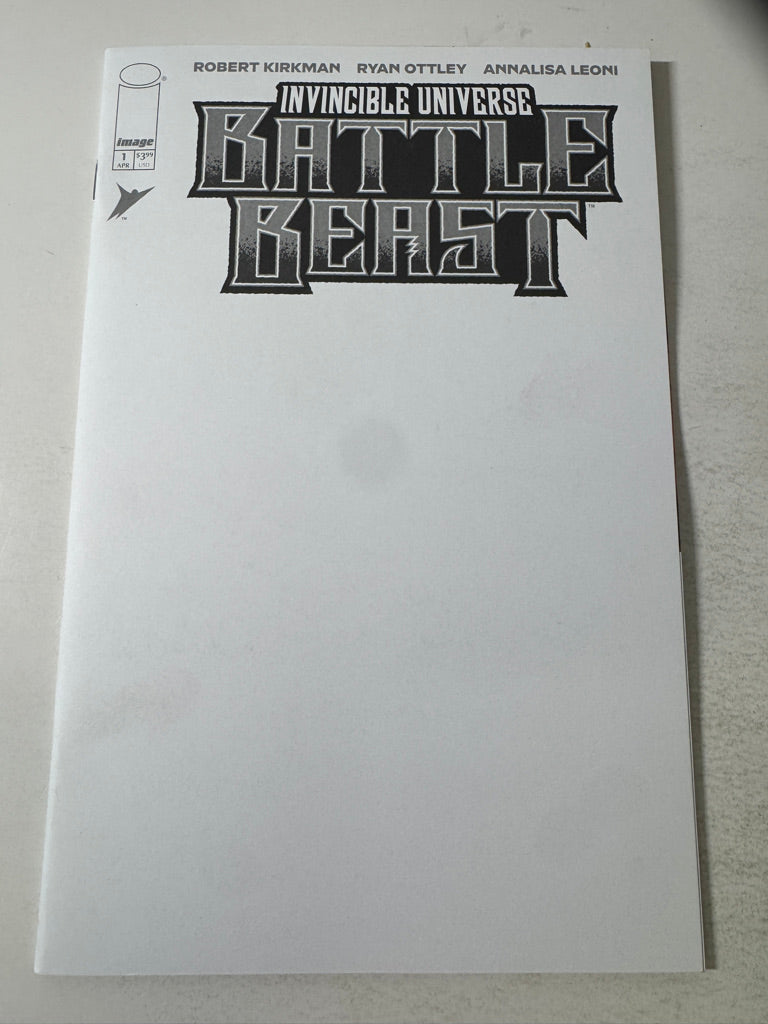 Invincible Universe BATTLE BEAST #1 NM Blank Variant