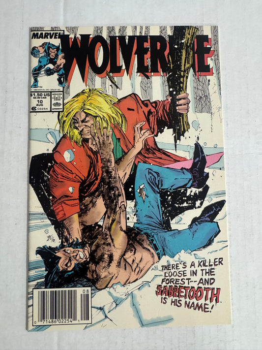 WOLVERINE #10 NM Bill Sienkiewicz Cover NEWSSTAND