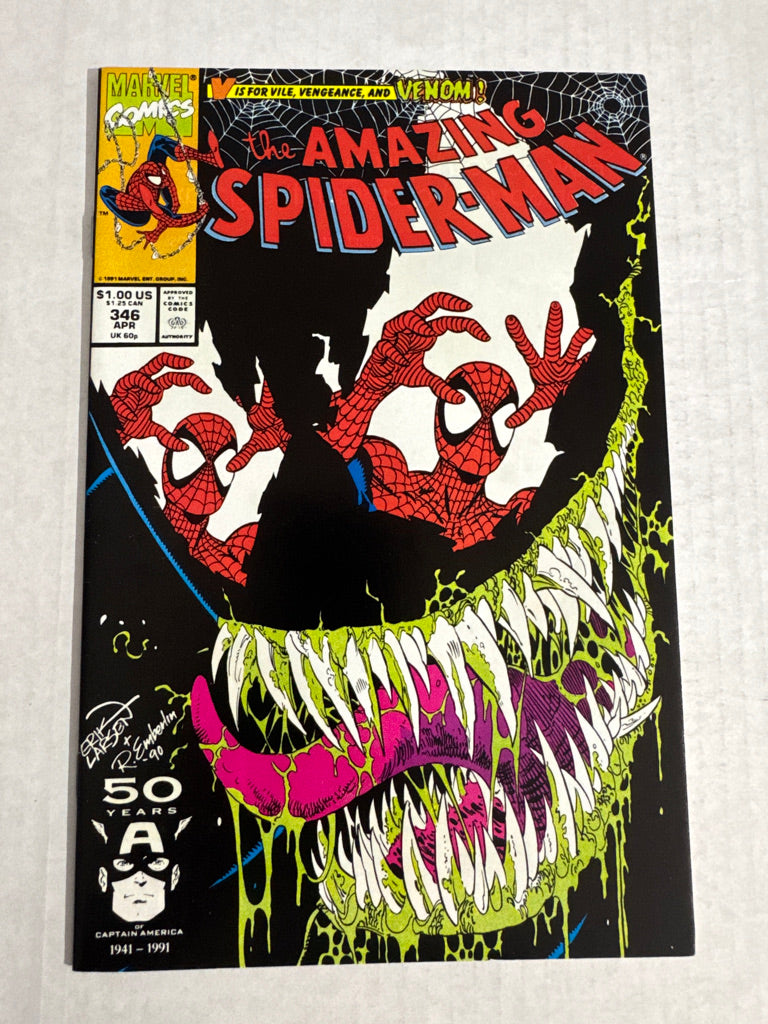 AMAZING SPIDER-MAN #346 NM- Erik Larsen Cover