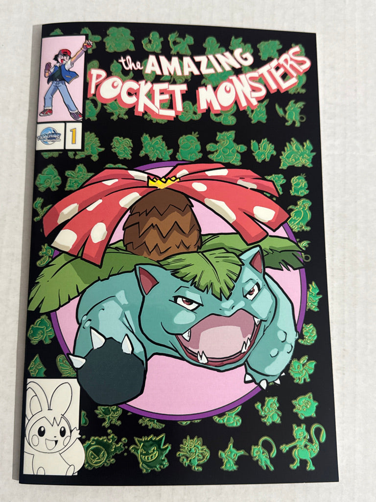 FAME SATOSHI TAJIRI The Amazing Pocket Monsters #1 NM NYCC Foil Embossed Variant