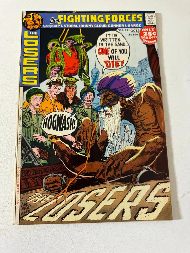 OUR FIGHTING FORCES #133 FN+  Joe Kubert Cover